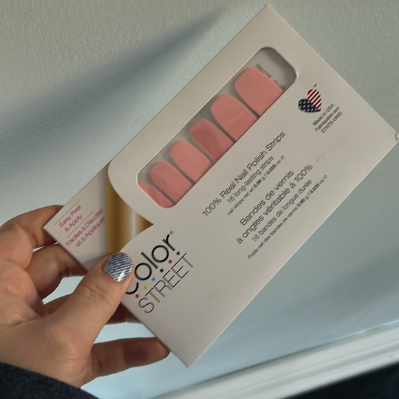 5/$25 color street nail wraps solid pastel diy spa kit charleston blush - Picture 2 of 3